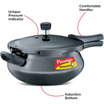 Prestige Deluxe Plus Hard Anodised Junior Handi Pressure Cooker, 5 Ltr (MPD20143)