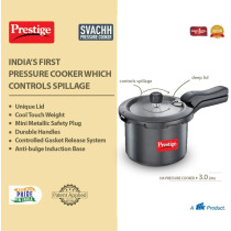 Prestige Svachh 3 Litre Pressure Cooker with Hard Anodized Body (Black) (MPD20223)