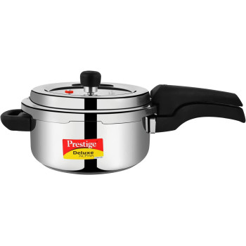 Prestige Deluxe Alpha Svachh Stainless Steel Pressure Cooker, 3 Ltr, Silver (MPD20248)