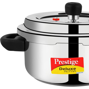 Prestige Deluxe Alpha Svachh Stainless Steel Pressure Cooker, 3 Ltr, Silver (MPD20248)