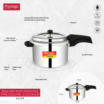 Prestige S/Steel 6.5 Ltr SVACHH Dlx Alpha Cooker (MPD20252)