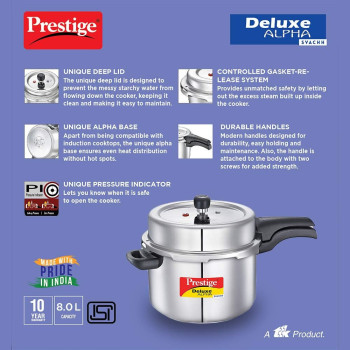 Prestige Pressure Cooker, Silver, Svachh (MPD20253)