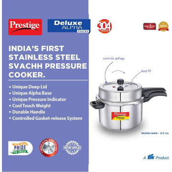 Prestige Pressure Cooker, Silver, Svachh (MPD20253)