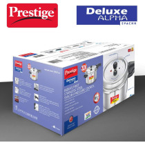 Prestige Deluxe Alpha Svachh Stainless Steel Pressure Cooker, 10 Ltr, Silver (MPD20254)