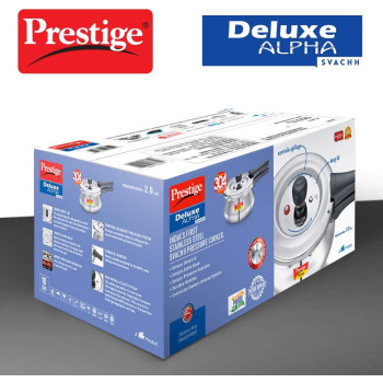 Prestige S/S Dlx Alpha Svachh Baby Handi 2 Ltr Cooker, Mpd20266, Silver (MPD20266)