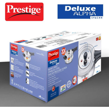Prestige Deluxe Alpha Svachh Stainless Steel Handi Pressure Cooker, 3 Ltr, Silver (MPD20267)