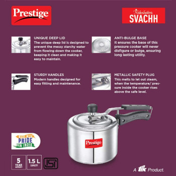 Prestige Nakshatra Svachh Pressure Cooker, 1.5 Ltr (MPN10738)