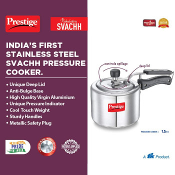 Prestige Nakshatra Svachh Pressure Cooker, 1.5 Ltr (MPN10738)