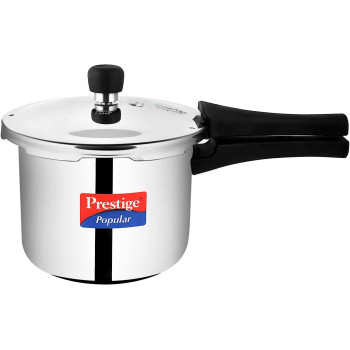 Prestige Popular Stainless Steel Pressure Cooker, 3 Ltr, Silver (MPP20651)