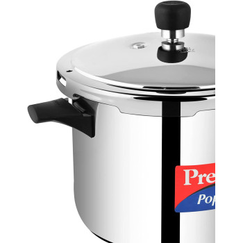 Prestige Popular Stainless Steel Pressure Cooker, 5 Ltr, Silver (MPP20652)