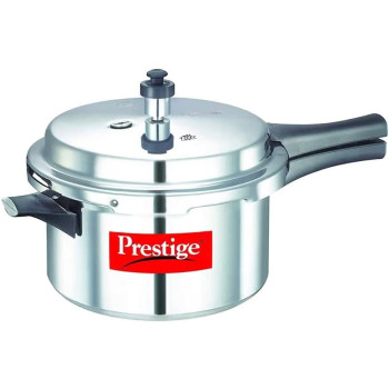 Prestige Popular Aluminium Pressure Cooker, 4 Ltr, Silver (MPP24100)