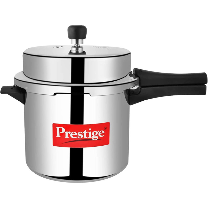Prestige Popular Aluminium Pressure Cooker, 6 Ltr, Silver (MPP26100)