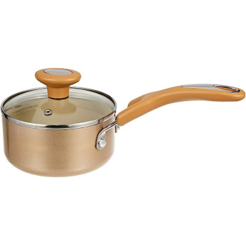 Meyer Non Stick Covered Sause Pan with Cushioned Surface and Lid, 0.9 Ltr, 14 cm, Beige (MY16860)