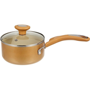 Meyer Non Stick Covered Sause Pan with Cushioned Surface and Lid, 1.4 Ltr, 16 cm, Beige (MY16862)