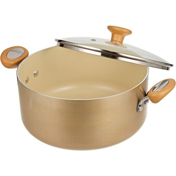 Meyer Non Stick Covered Stockpot with Cushion Surface and Lid, 6.3 Ltr, 26 cm, Beige (MY16866)