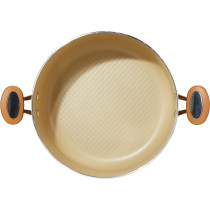 Meyer Non Stick Covered Stockpot with Cushion Surface and Lid, 8 Ltr, 28 cm, Beige (MY16867)