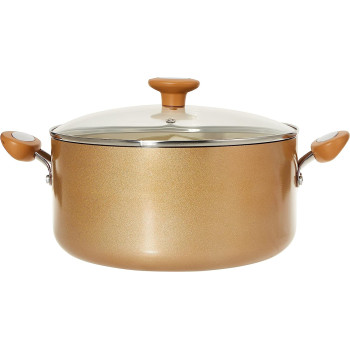 Meyer Non Stick Covered Stockpot with Cushion Surface and Lid, 8 Ltr, 28 cm, Beige (MY16867)