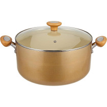 Meyer Non Stick Covered Stockpot with Cushion Surface and Lid, 10 Ltr, 30 cm, Beige (MY16868)