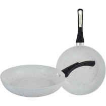 Prestige Endurance Speckled Long Lasting Non Stick Twin Pack Fry Pan, White (PR11561)