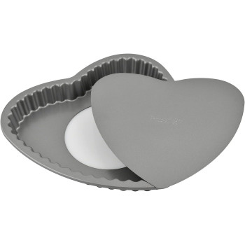 Prestige Loose Base Heart Shape Pan, Grey (PR13221)