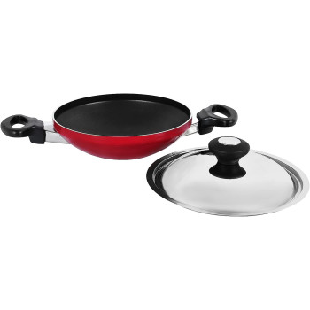 Prestige Appachatti with Stainless Steel Lid, 20 cm, Red (PR15852)