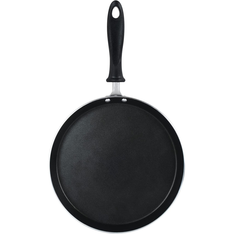 Prestige Omni Tawa Curved Edge Pan, 27 cm, Black (PR15859)
