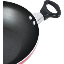 Prestige Flat Bottom Kadai, 26 cm, Red (PR15860)