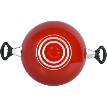 Prestige Flat Bottom Kadai, 28 cm, Red (PR15861)