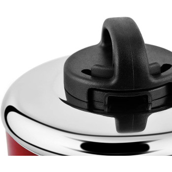 Prestige Classique 3X Ultra Tough Covered NonStick Sauce Pan, 0.9 Ltr, 14 cm, Red (PR15906)