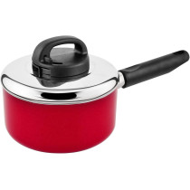 Prestige Classique 3X Ultra Tough Covered NonStick Sauce Pan, 1.4 Ltr, 16 cm, Red (PR15907)