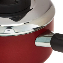 Prestige Classique 3X Ultra Tough Covered NonStick Sauce Pan, 1.4 Ltr, 16 cm, Red (PR15907)