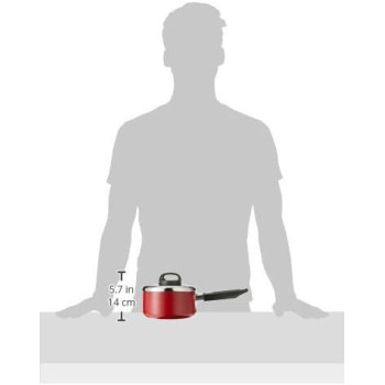 Prestige Classique 3X Ultra Tough Covered NonStick Sauce Pan, 1.9 Ltr, 18 cm, Red (PR15908)