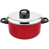 Prestige Classique 3X Ultra Tough Covered NonStick Stockpot, 6.2 Ltr, 26 cm, Red (PR15915)