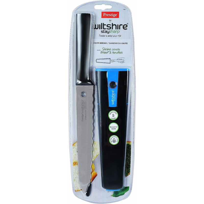 Prestige Staysharp Bread/Sandwich Knife, 20 cm, Multicolour (PR1969)