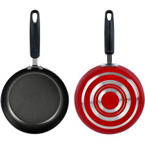Prestige 12 Piece Non stick Induction Base Cookware Set, Cooking Pan, Saucepan and Casserole Set with Glass Lid, Red (PR20486)