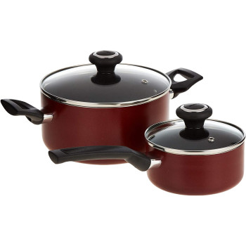 Prestige Non-Stick Cookware Set, Red, PR20499, 25Piece (PR20499)