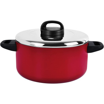 Prestige Classique 3 Pieces Covered Stock Pot with Frypan Set, Red (PR20933)