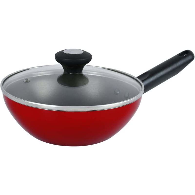 Prestige Classique Covered Wok, 20 cm, Red (PR20977)