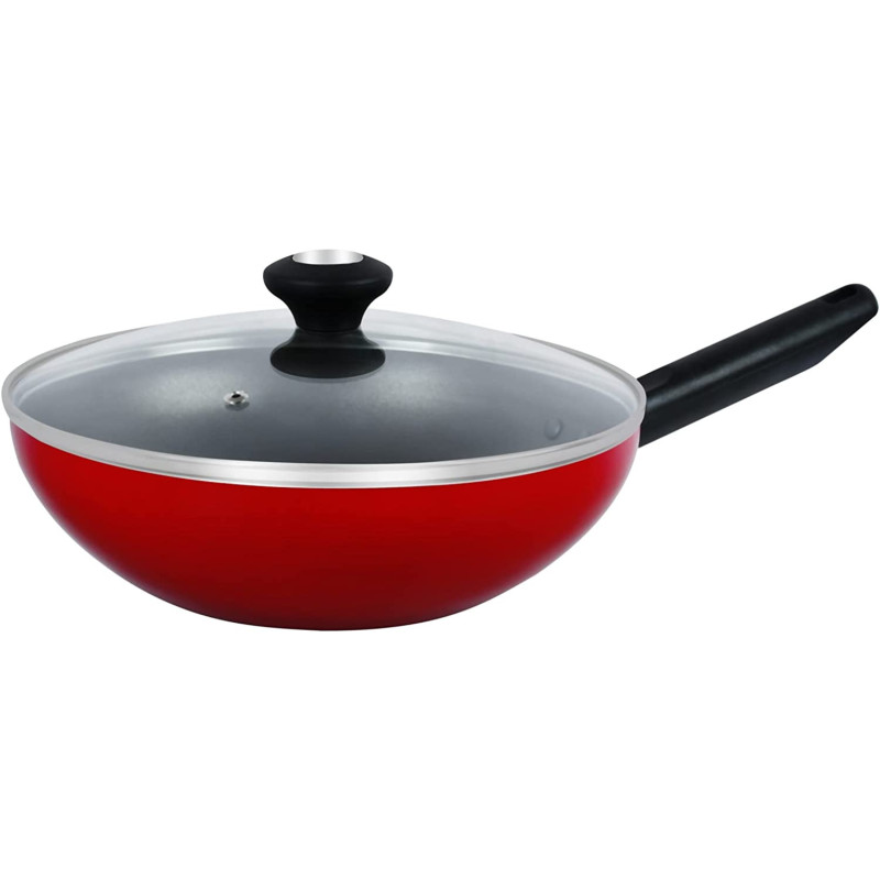 Prestige Red 26 cm Classique Covered Wok, PR20978 (PR20978)