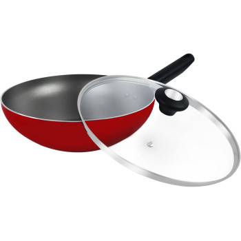 Prestige Red 26 cm Classique Covered Wok, PR20978 (PR20978)