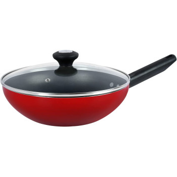 Prestige Classique Covered Wok, 30 cm, Red (PR20980)