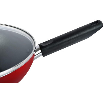 Prestige Classique Covered Wok, 30 cm, Red (PR20980)
