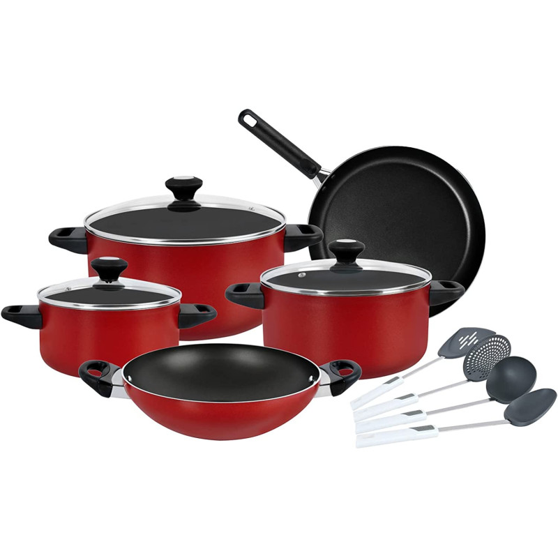 Prestige Classique 12 Piece Cookware Set, Red (PR21179)
