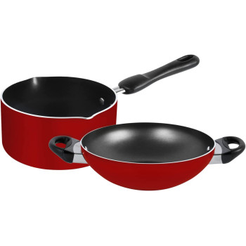 Prestige PR21233 14 Pieces Classique Pro Cookware Set, Red