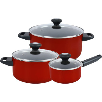 Prestige PR21233 14 Pieces Classique Pro Cookware Set, Red