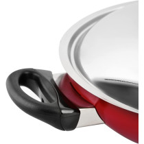 Prestige Classique 3X Ultra Tough Covered Wok Kadai, 10.25 Inch, 26 cm, Red (PR21498)
