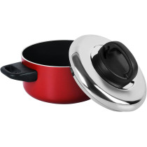 Prestige Covered Sauce Pot, 16 cm, Red (PR21541)