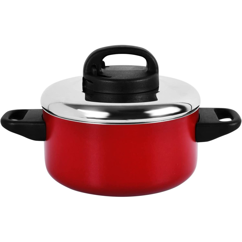 Prestige Covered Sauce Pot, 18 cm, Red (PR21542)