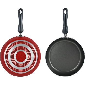 Prestige 9 Piece Non-Stick Cookware Set, Non Stick Aluminium/Casserole/Sauce Pan/Fry Pan, Red (PR21569)