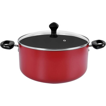 Prestige PR21700 10 Pieces Cookware Set, Red, Aluminum (PR21700)